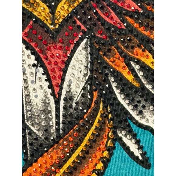 Black Label Affliction t-shirts size XL short sleeve turquoise women tee. - Picture 9 of 12